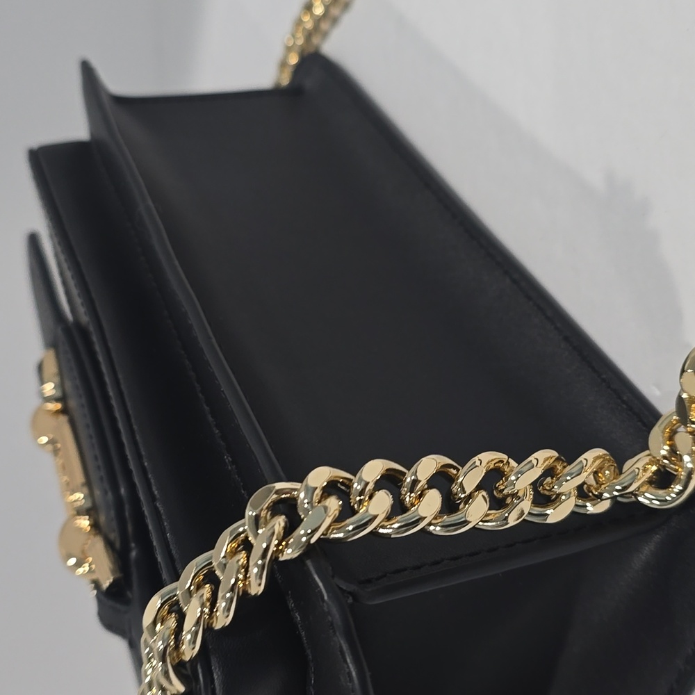 NEW ✅ Michael Kors Heather Large Leather Shoulder Bag BLACK ⭐ NEW - Picture 14 of 16